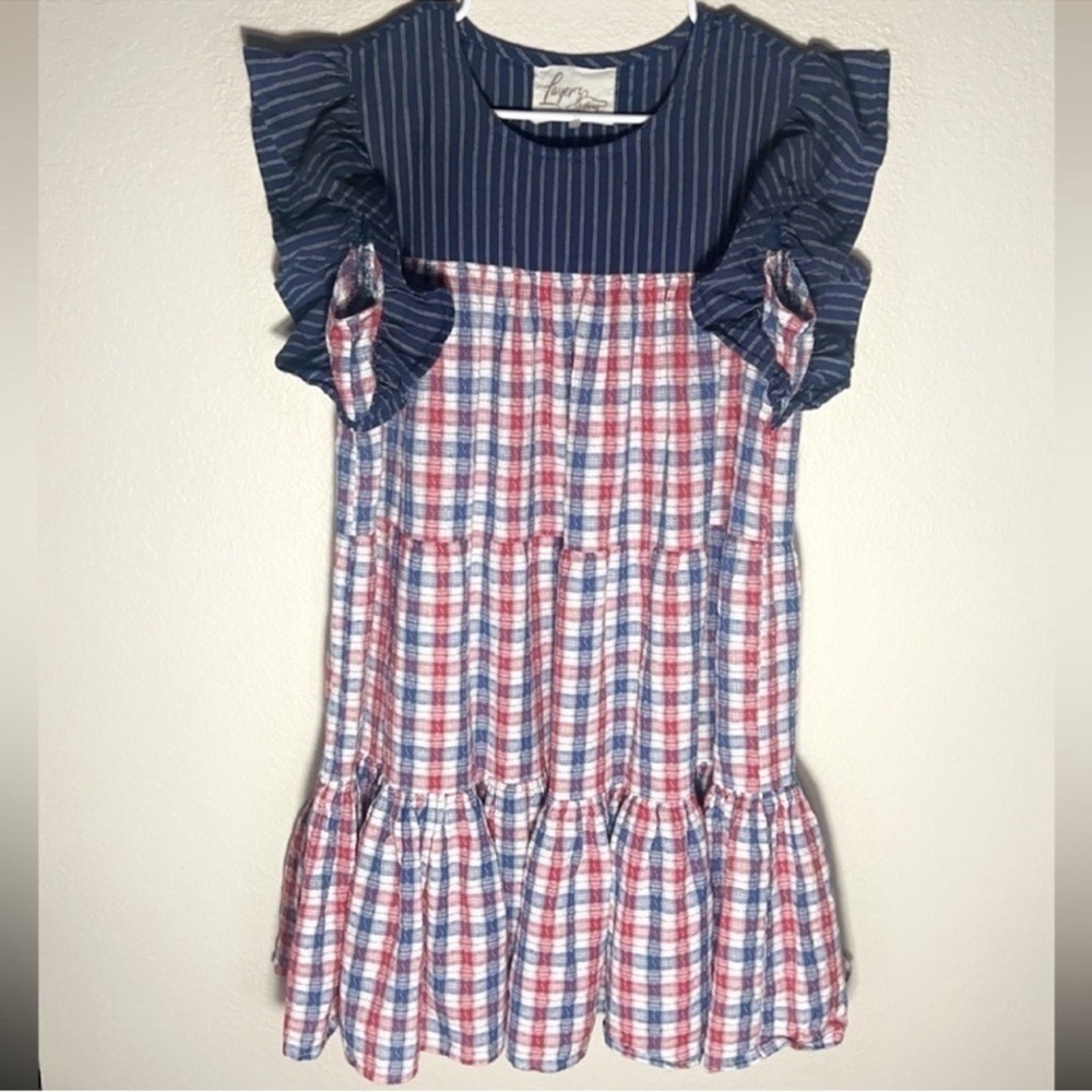 MEDIUM LAYERZ CLOTHING gingham plaid dress